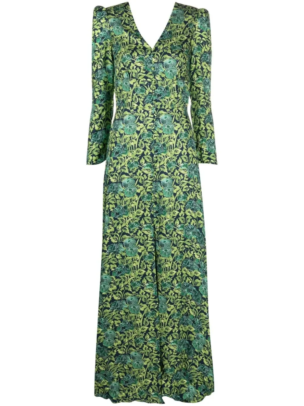 Margot V-neck silk long dress - 1
