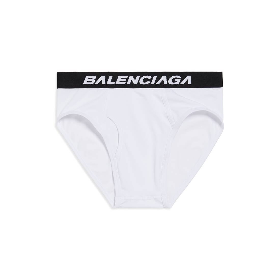 Men's Racer Briefs in White/black - 1