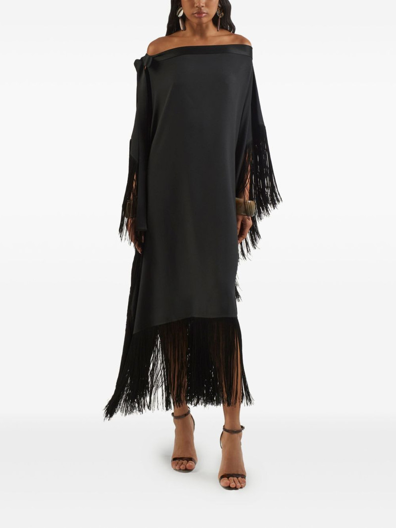 Taller Marmo Aarons off-shoulder fringed midi dress outlook