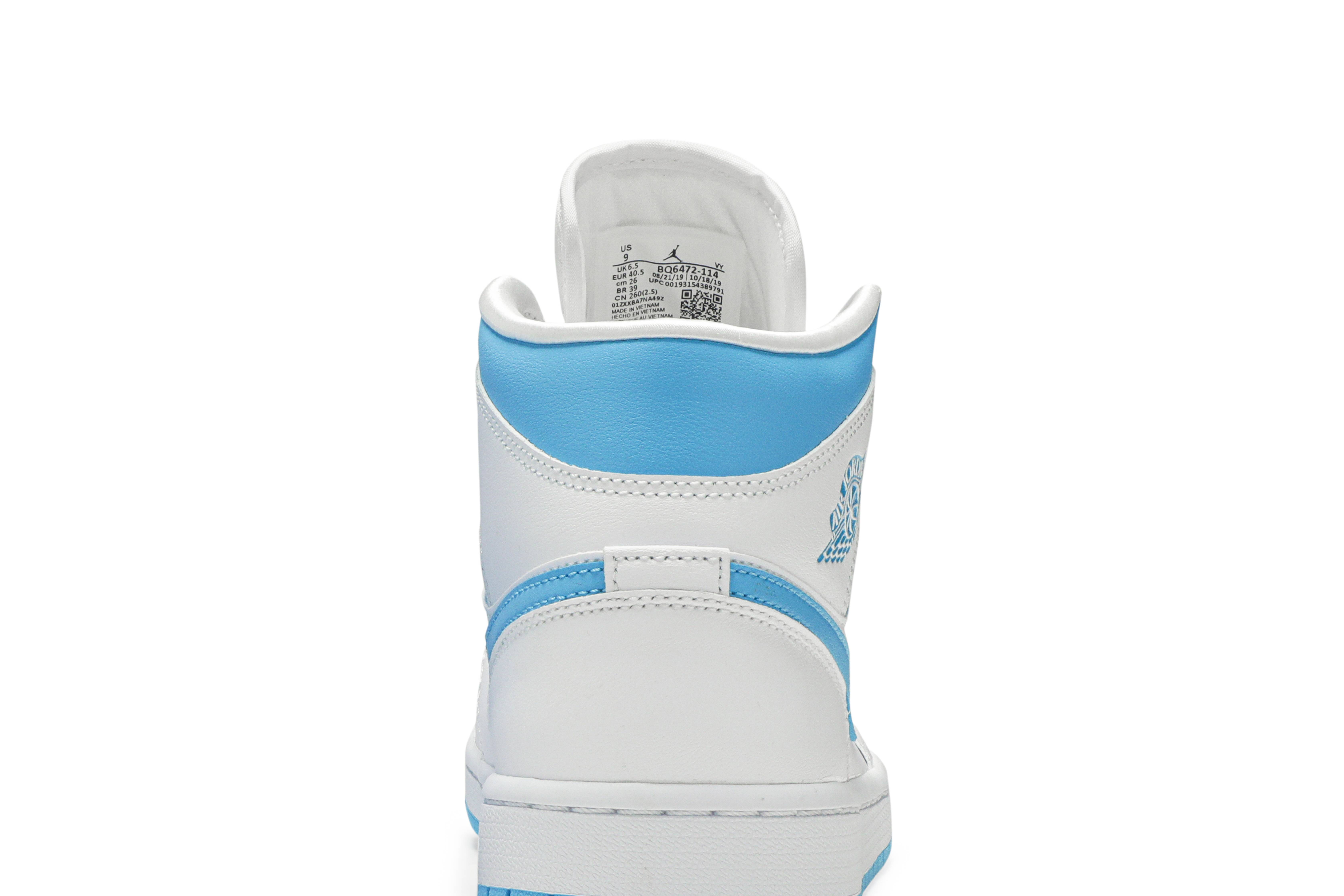 Wmns Air Jordan 1 Mid 'UNC' - 7