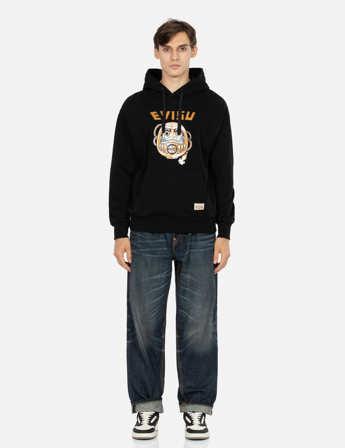 DARUMA APPLIQUÉ RELAX FIT HOODIE - 5