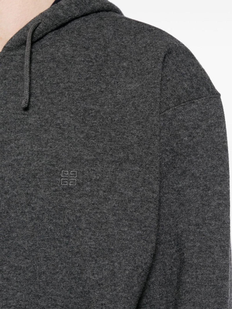logo-embroidered zip-up hoodie 5