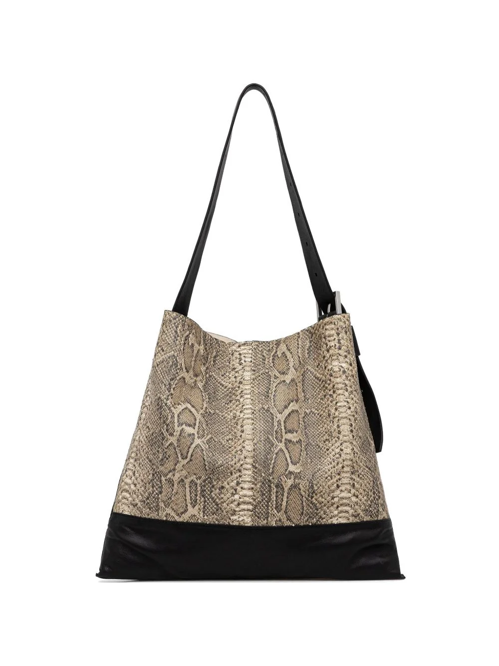Asha snakeskin buckle shoulder bag - 1