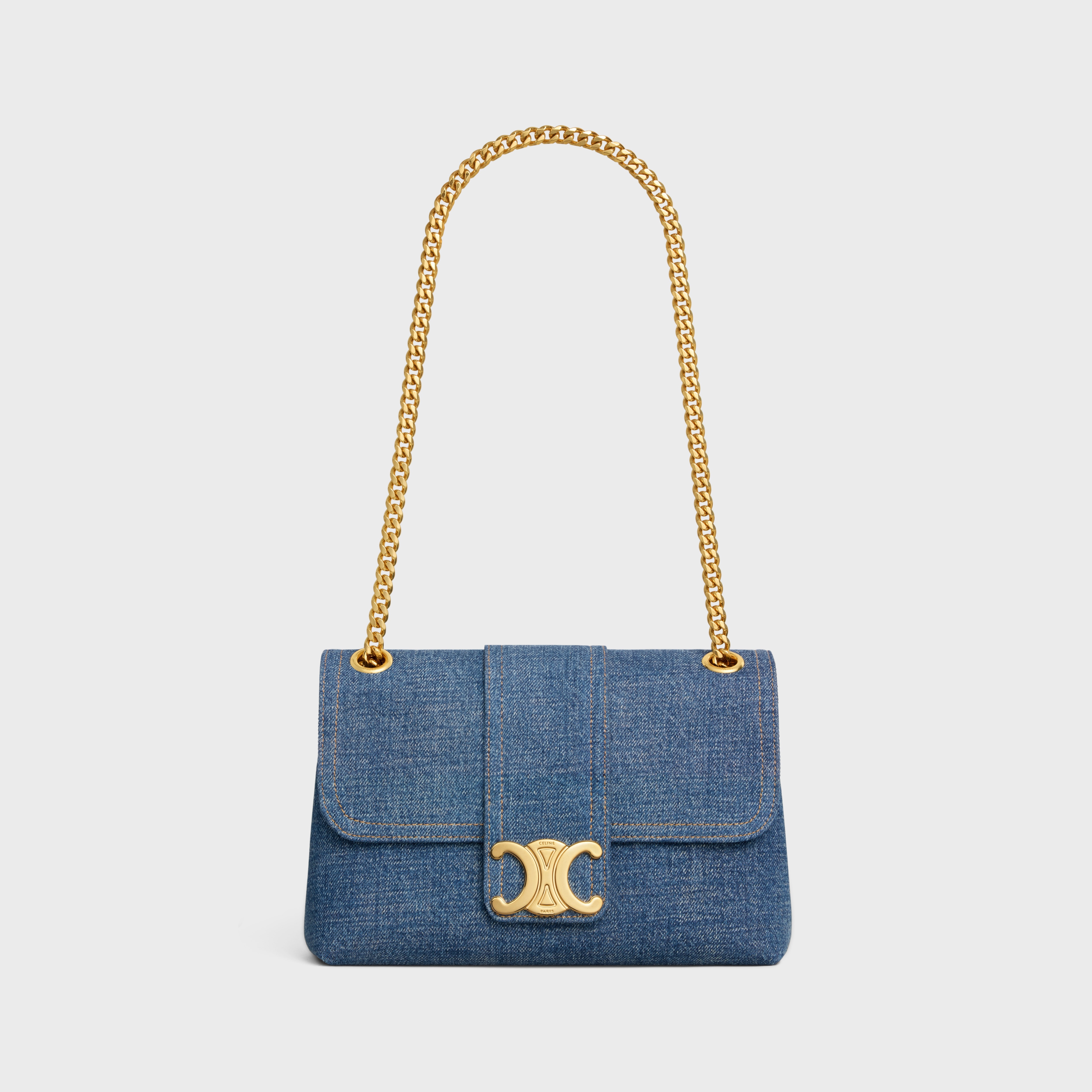 CELINE Medium Celine Victoire Bag IN DENIM | celine | REVERSIBLE