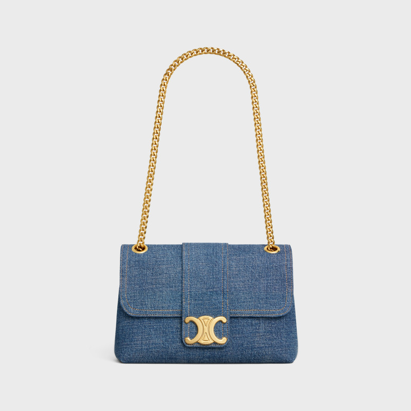 Medium Celine Victoire Bag IN DENIM 6