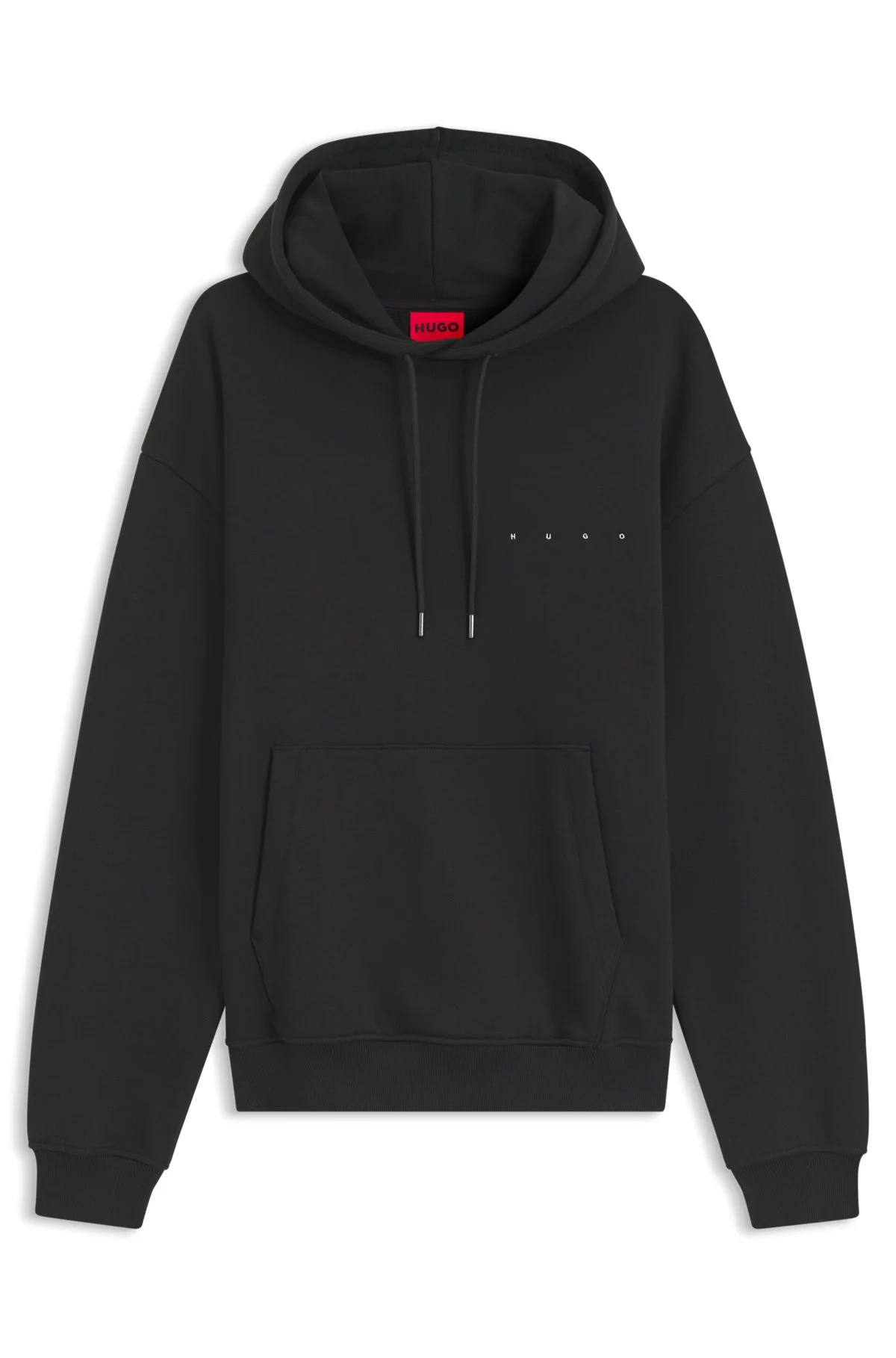 COTTON HOODIE WITH SPACED LOGO AND BACK GRAPHIC - 1