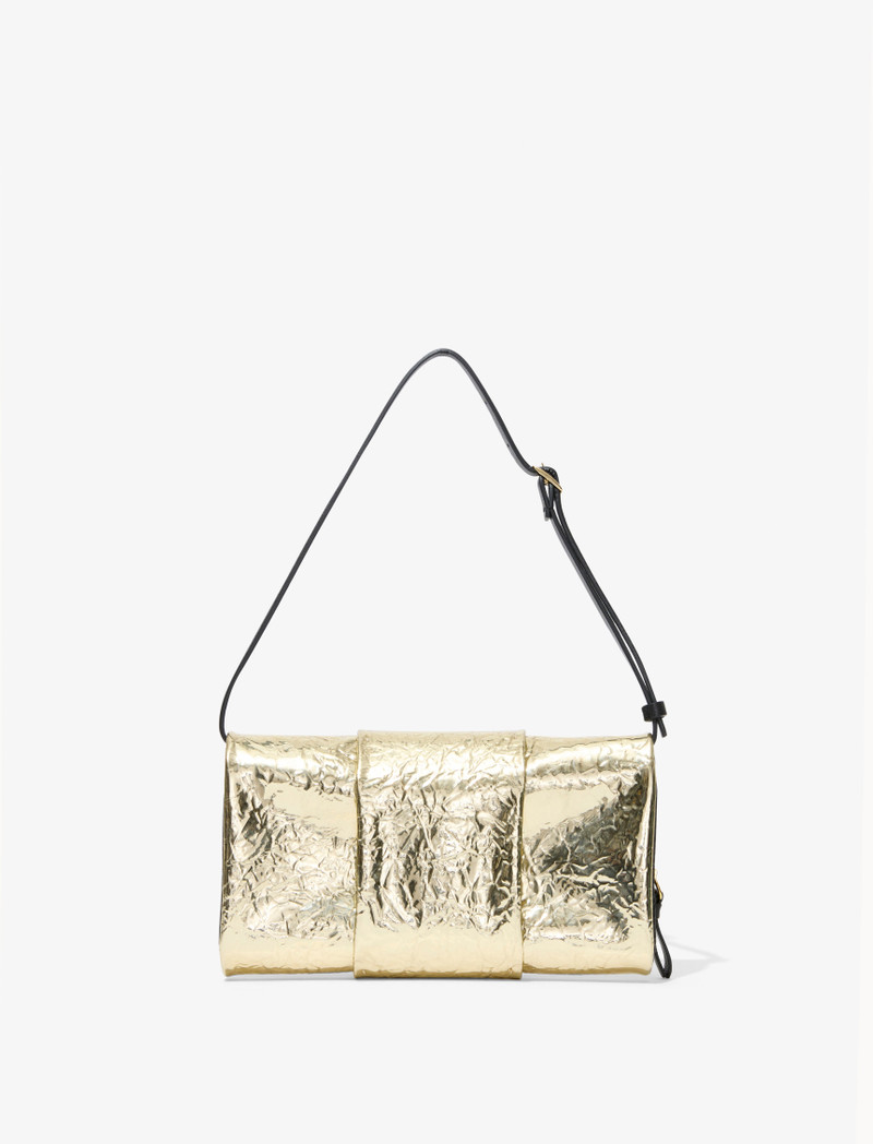 Flip Shoulder Bag in Crinkled Metallic 4
