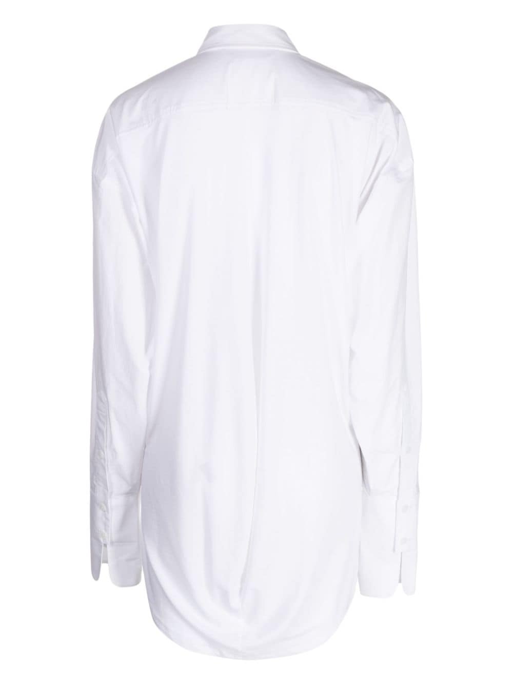 straight-point collar cotton shirt - 2