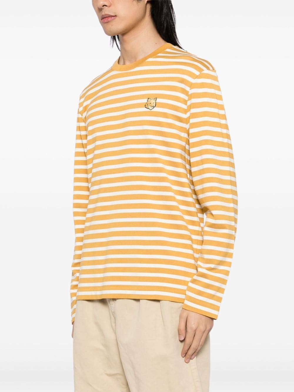 Bold Fox head patch regular marin T-shirt - 3