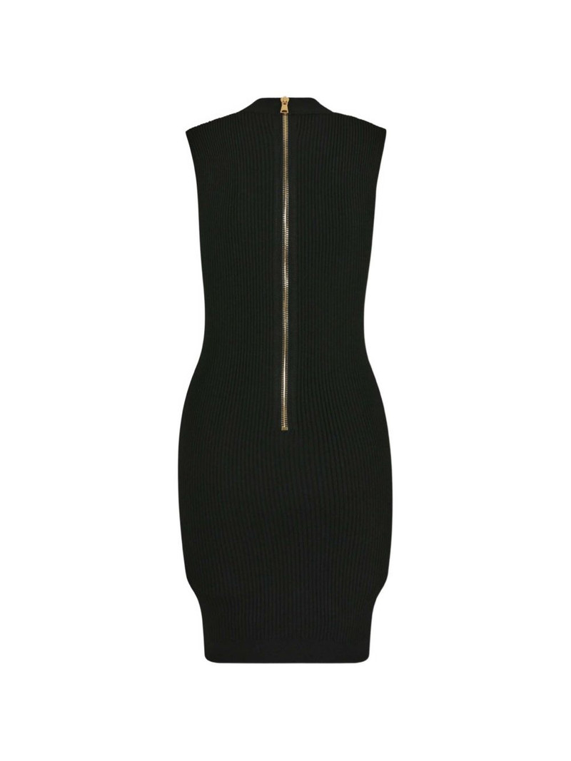 Balmain V-neck ribbed mini dress outlook