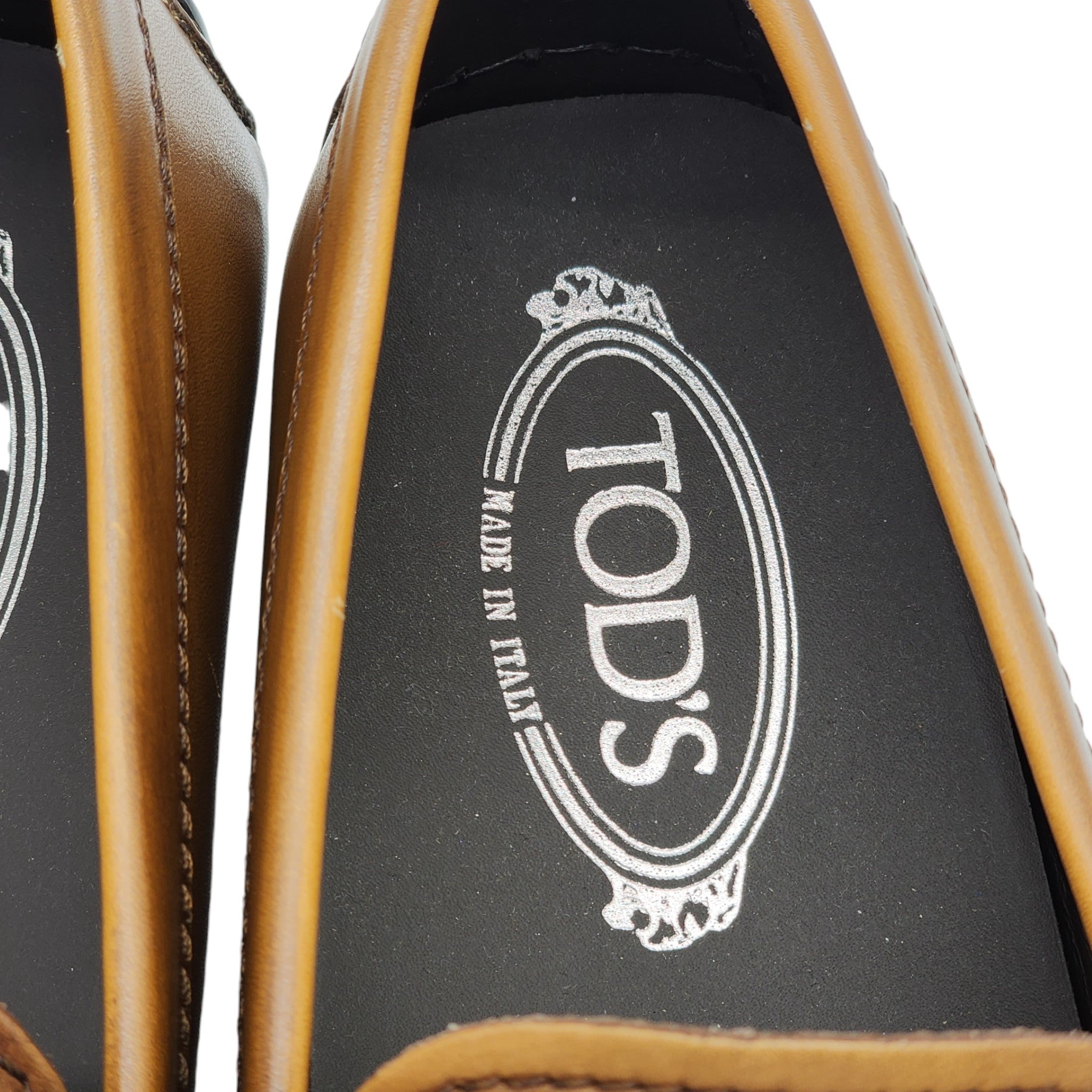 Tod's T Timeless City Gommino Leather Driving Shoes in Brown - 7