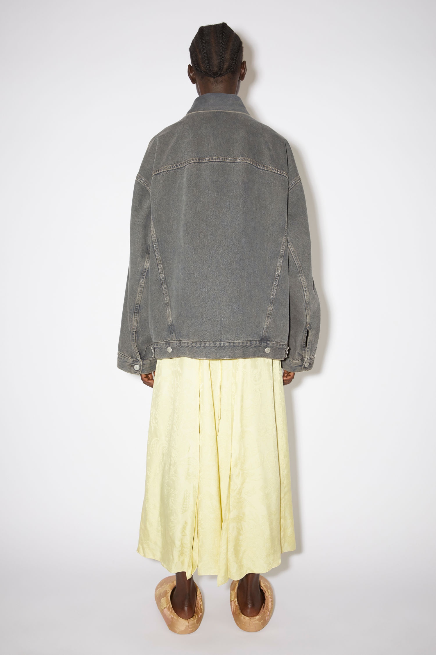 Loose fit denim jacket - Blue/green - 3