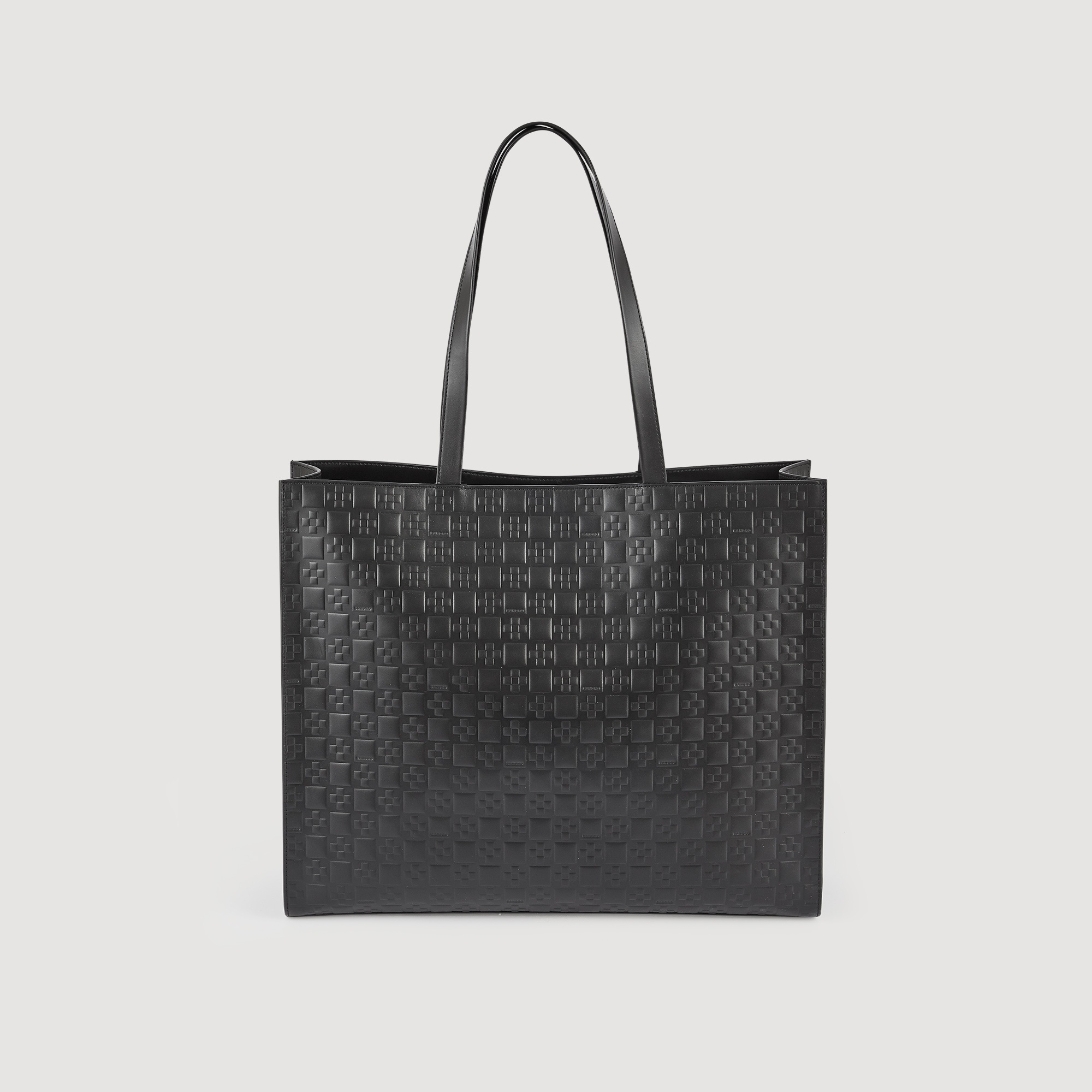 Large tote in monogram-embossed leather - 3