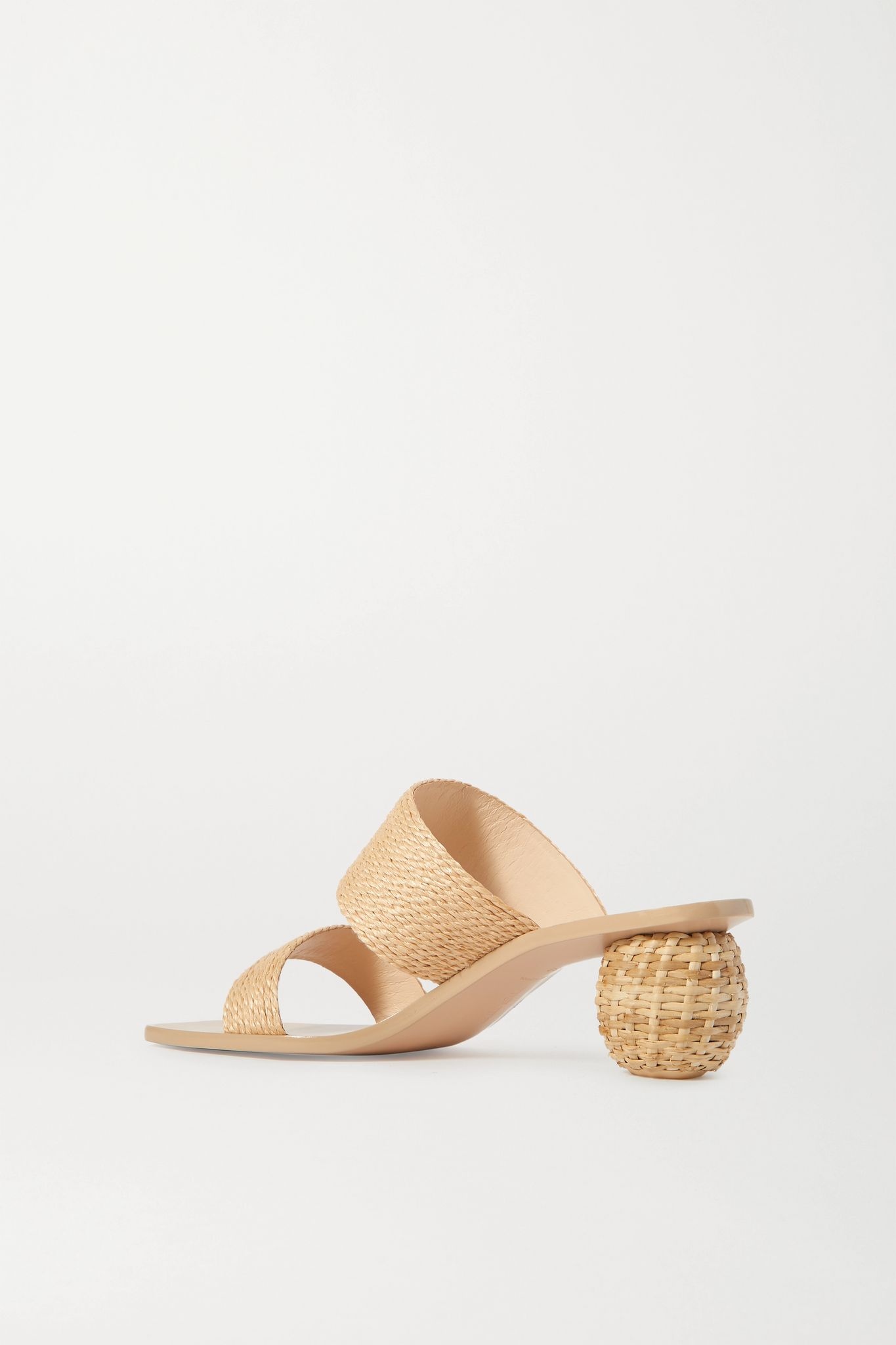 Jila woven raffia sandals - 4