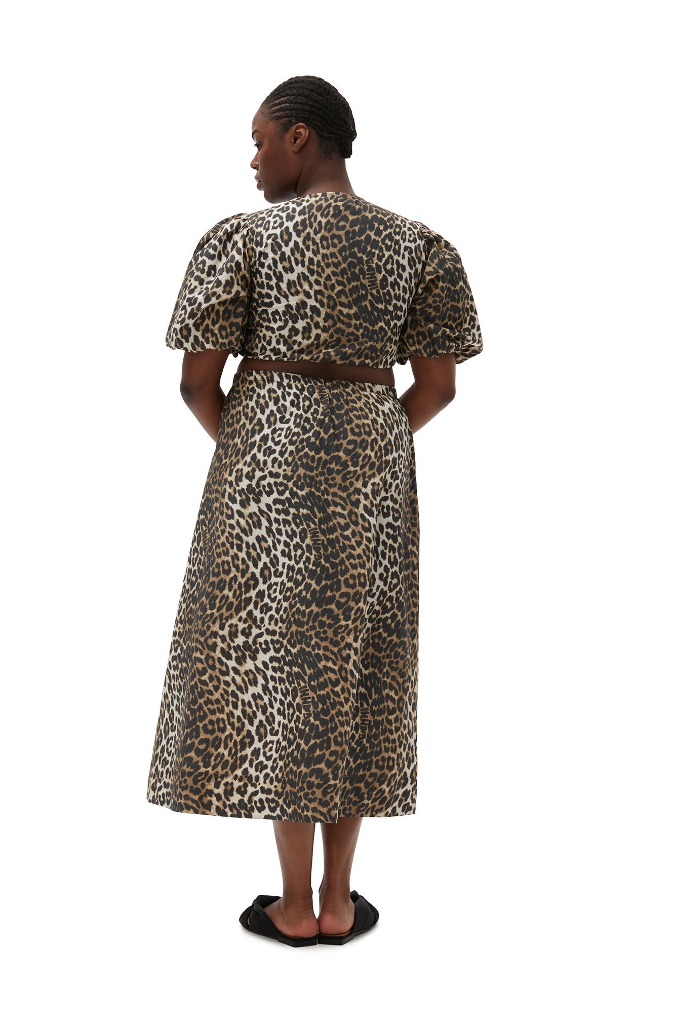 LEOPARD PRINTED ELASTICATED MAXI SKIRT - 7