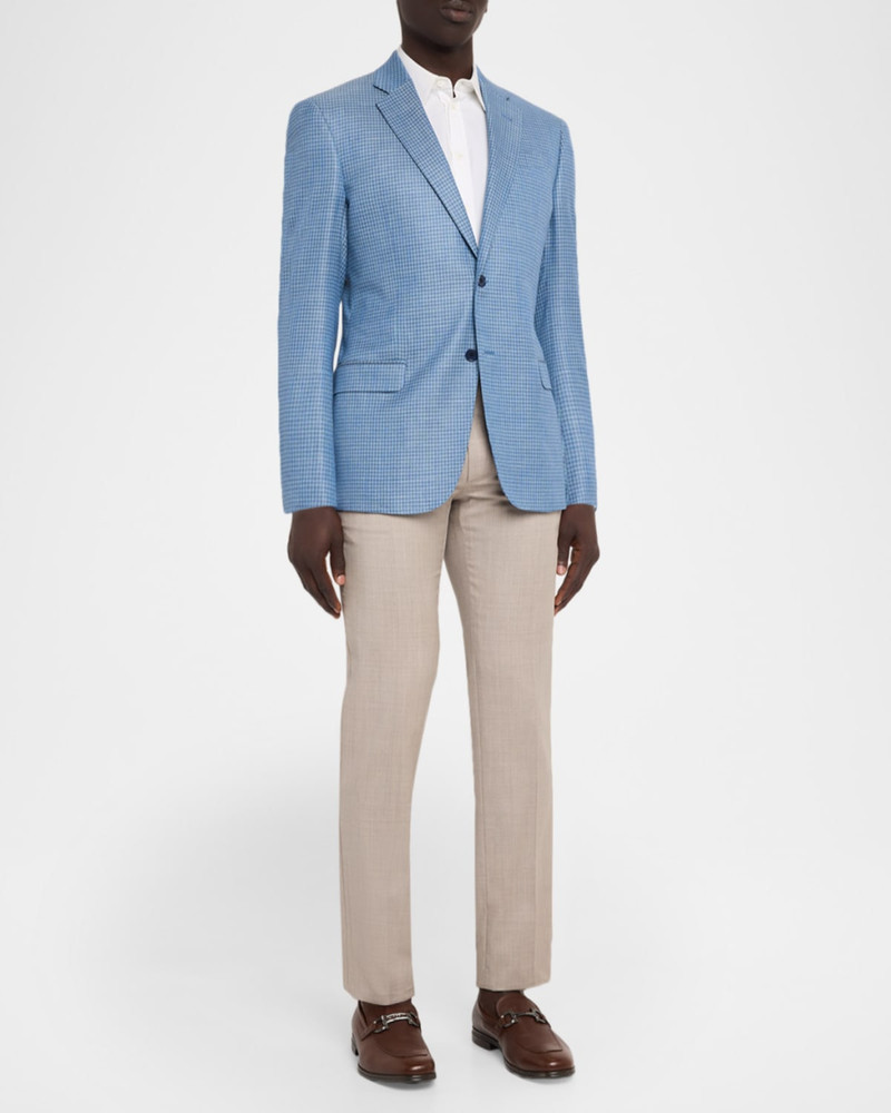EMPORIO ARMANI Men's Micro-Check Bamboo Viscose G Line Sport Coat outlook