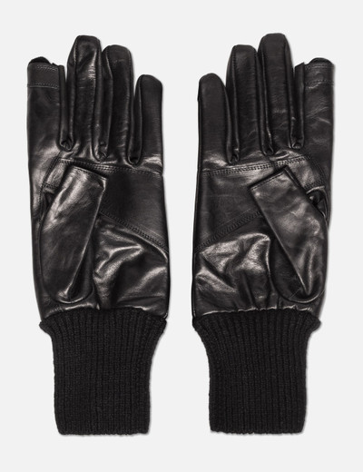 Rick Owens RIB CUFF LEATHER GLOVES outlook