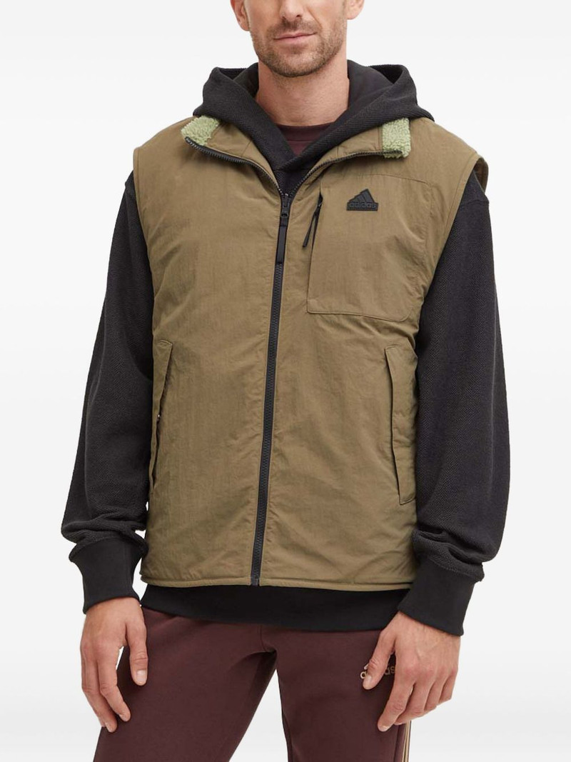 fleece-lined zip-up vest 1