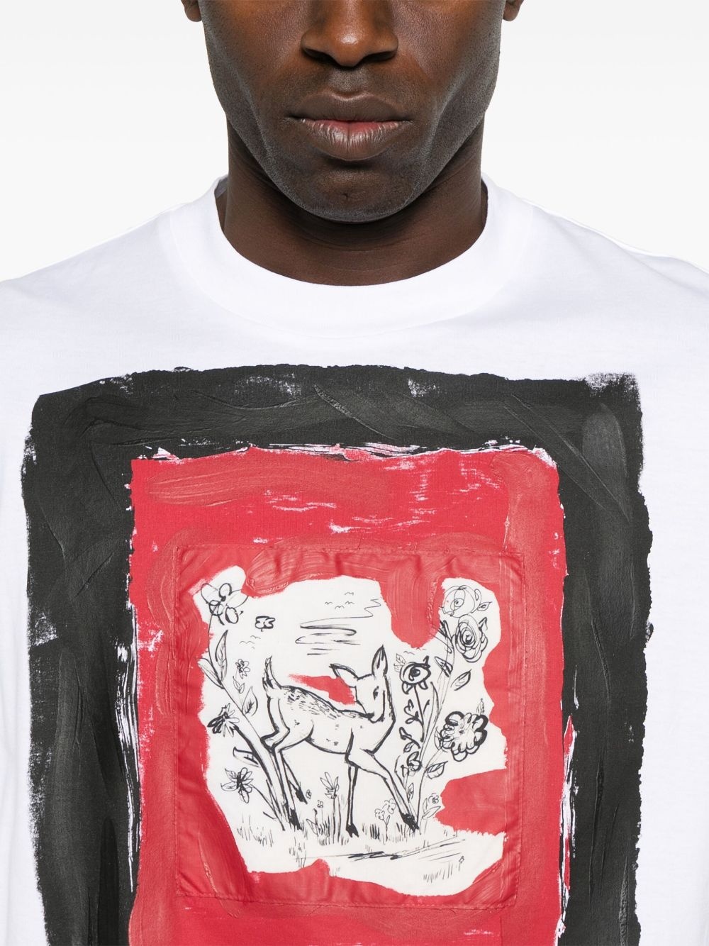 painted baby fawn T-shirt - 4