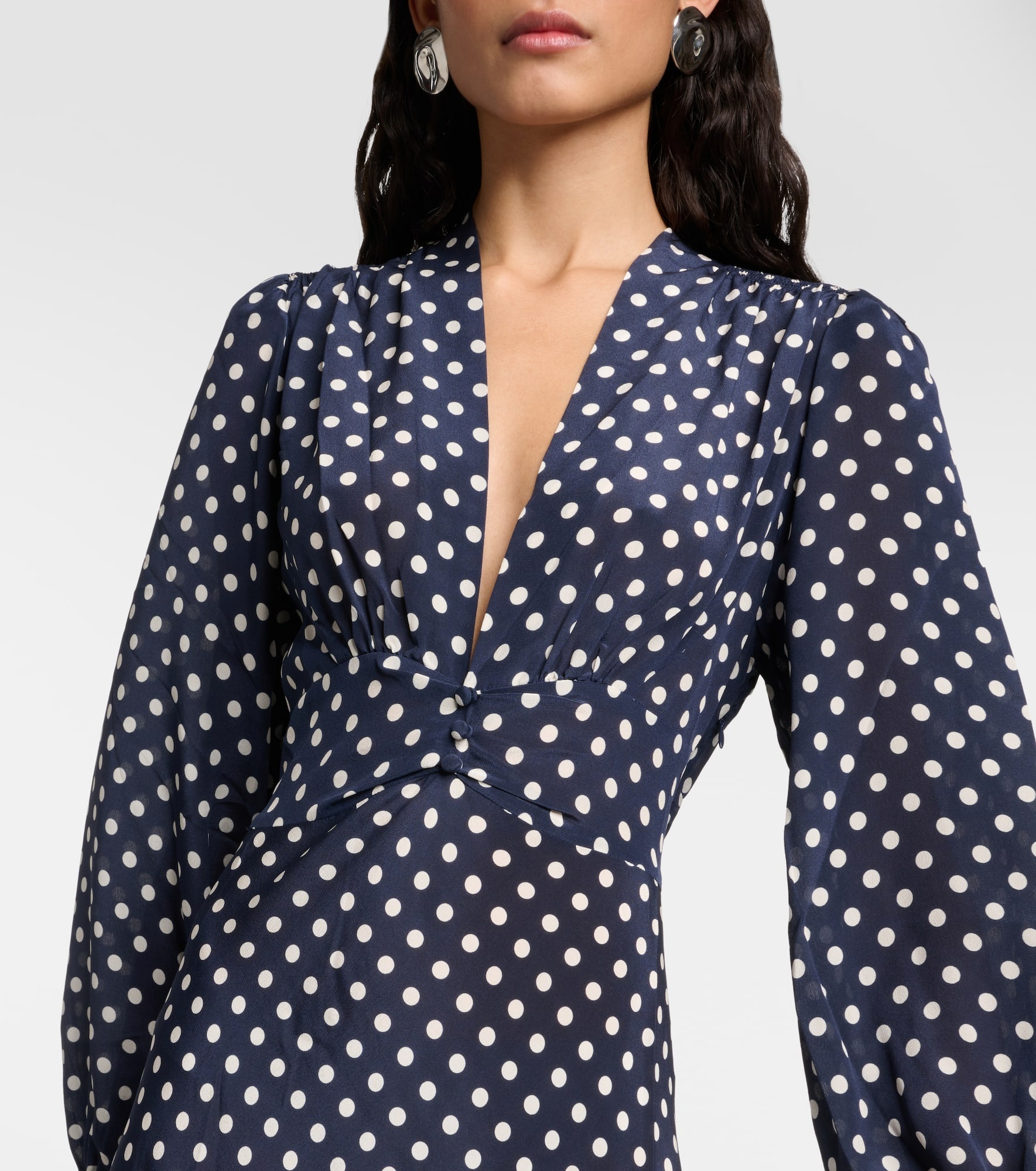 Emory polka-dot silk maxi dress - 4