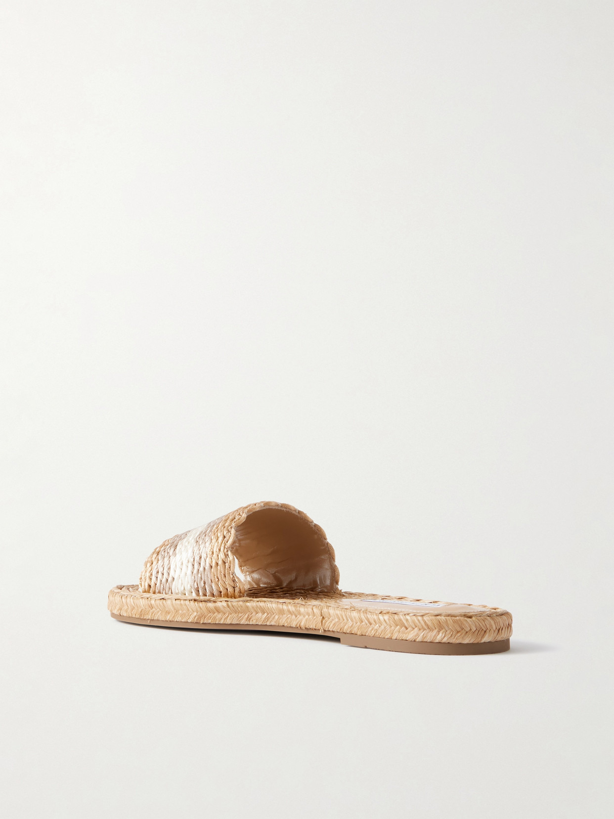 Playa Striped Woven Metallic Raffia Sandals - 3