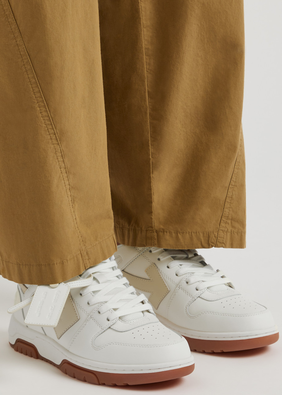 Out Of Office panelled leather sneakers - 5