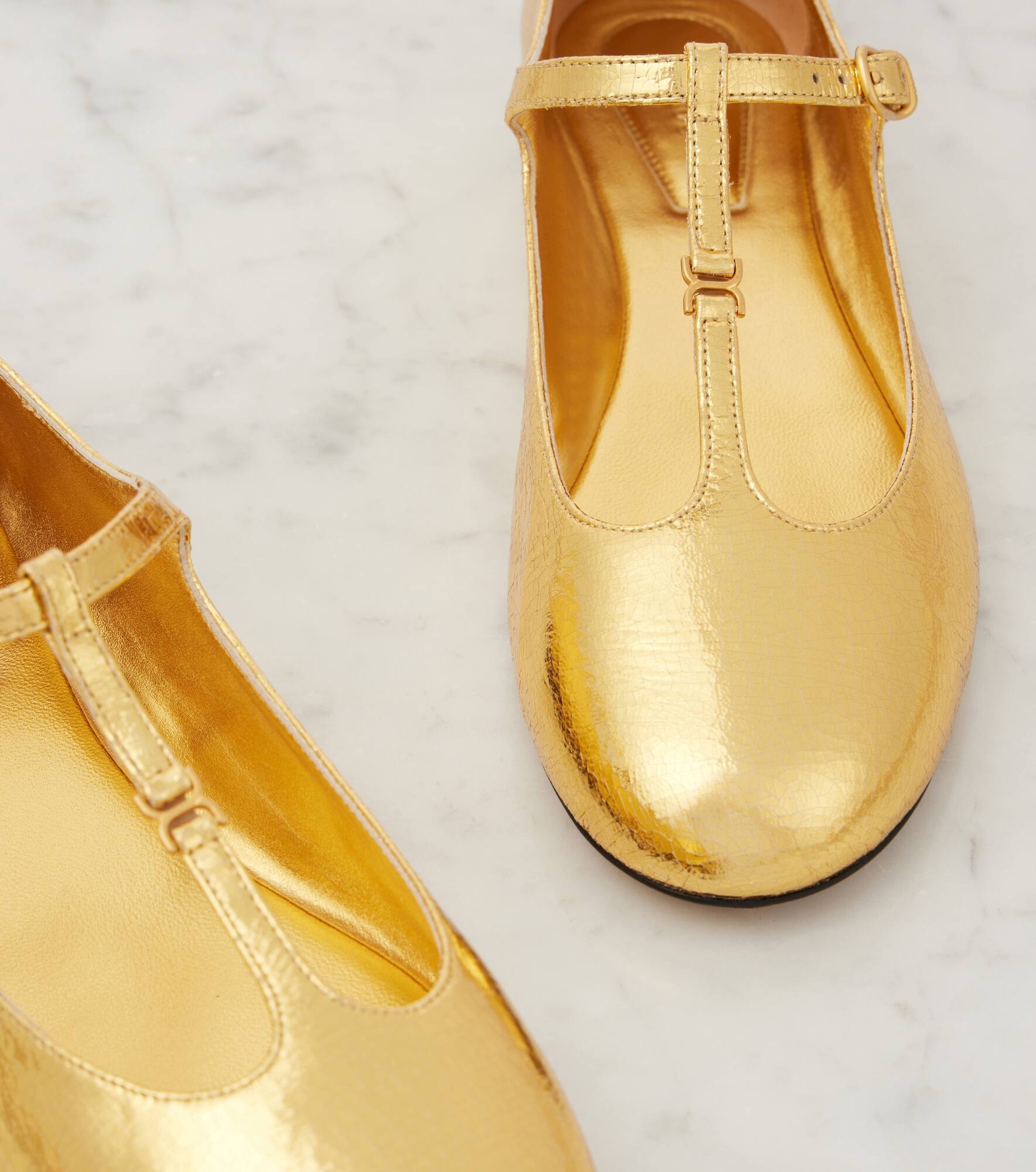 Marcie metallic leather flats - 5