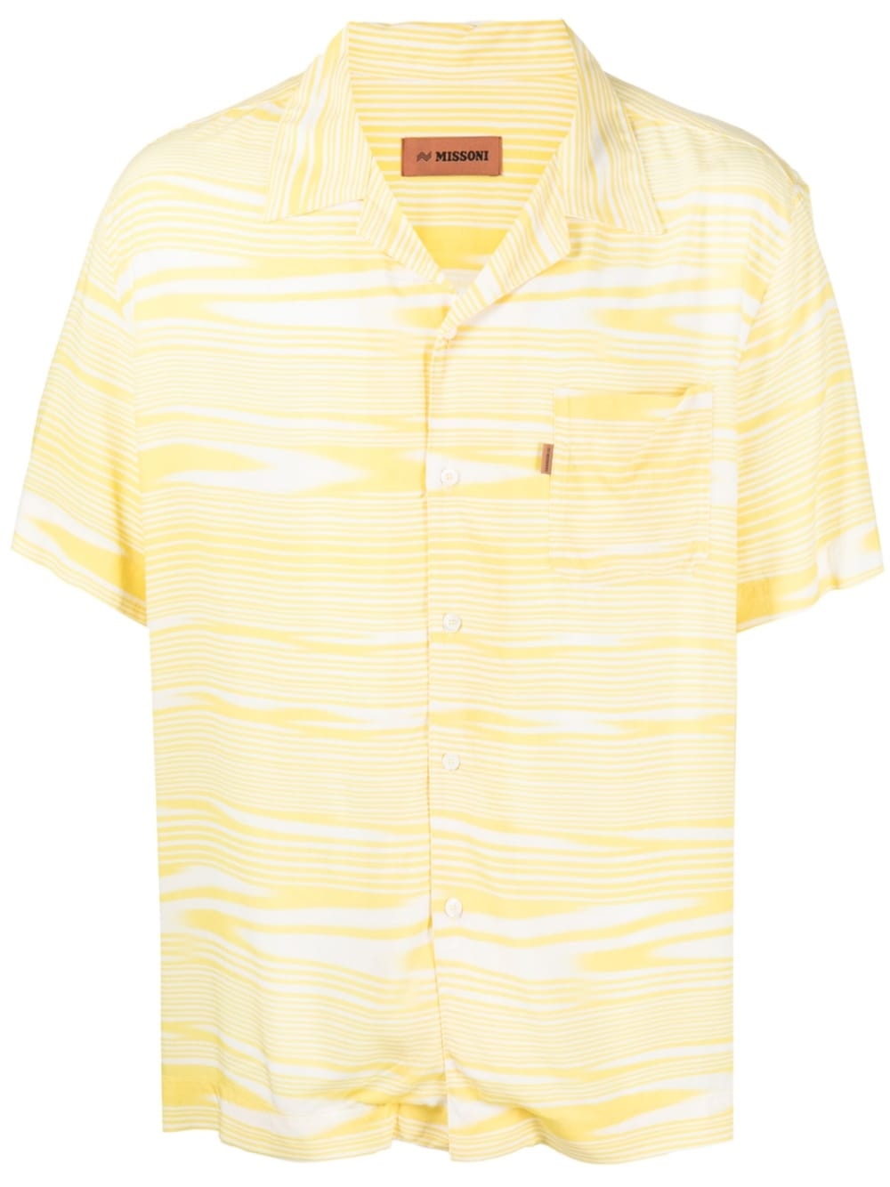 abstract-pattern short-sleeve shirt - 1