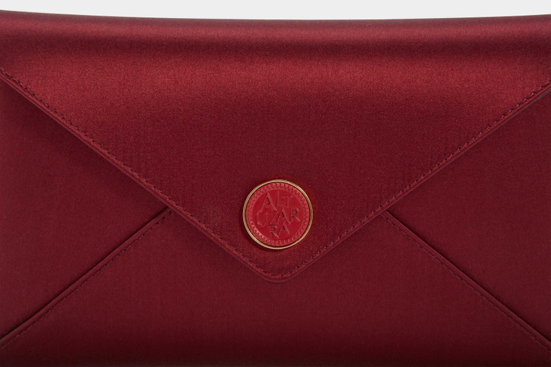 'MEDALLION' ENVELOPE CLUTCH SATIN 5