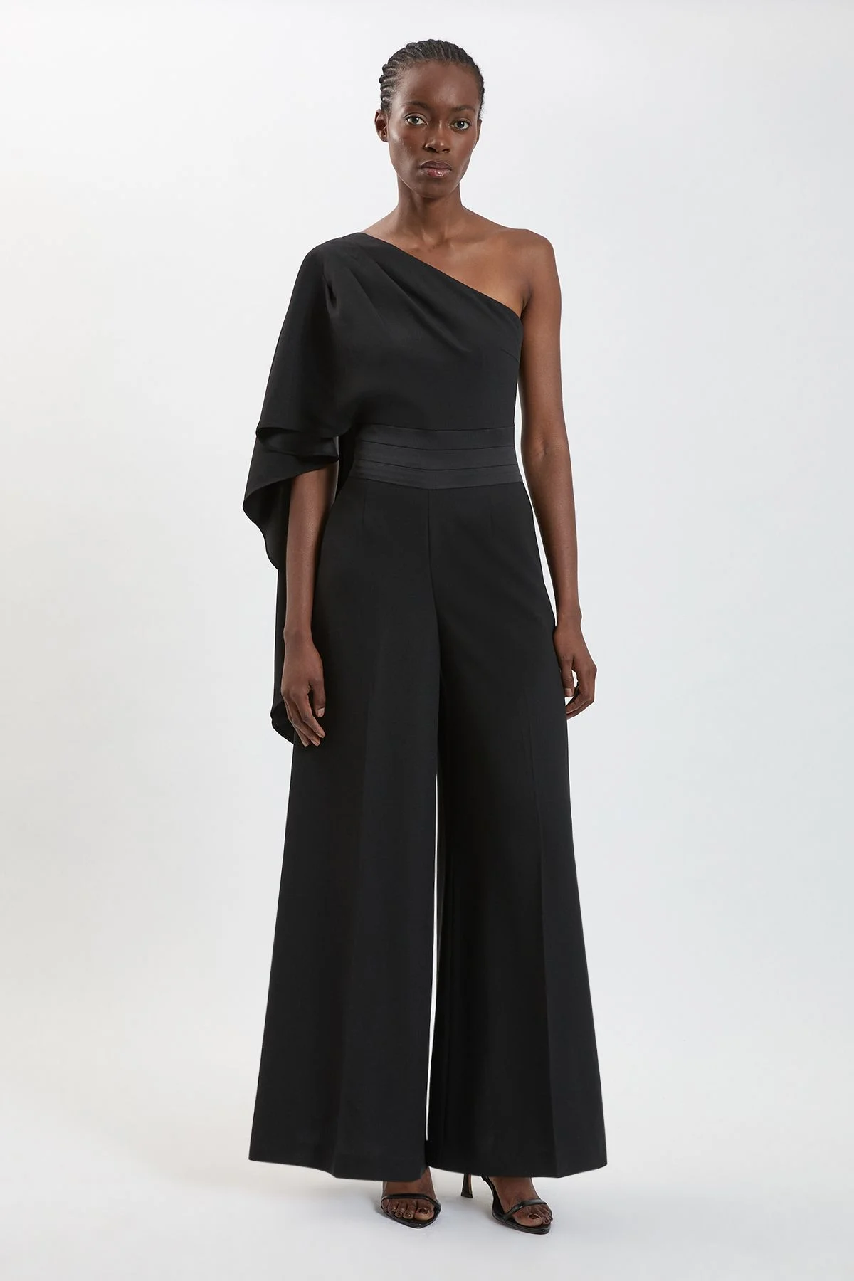 Satin Back Crepe Tailored Jumpsuit - 1