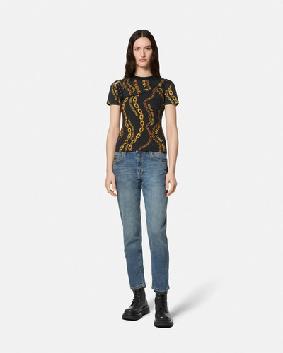 VERSACE JEANS COUTURE Gothic Logo Straight-Leg Jeans outlook