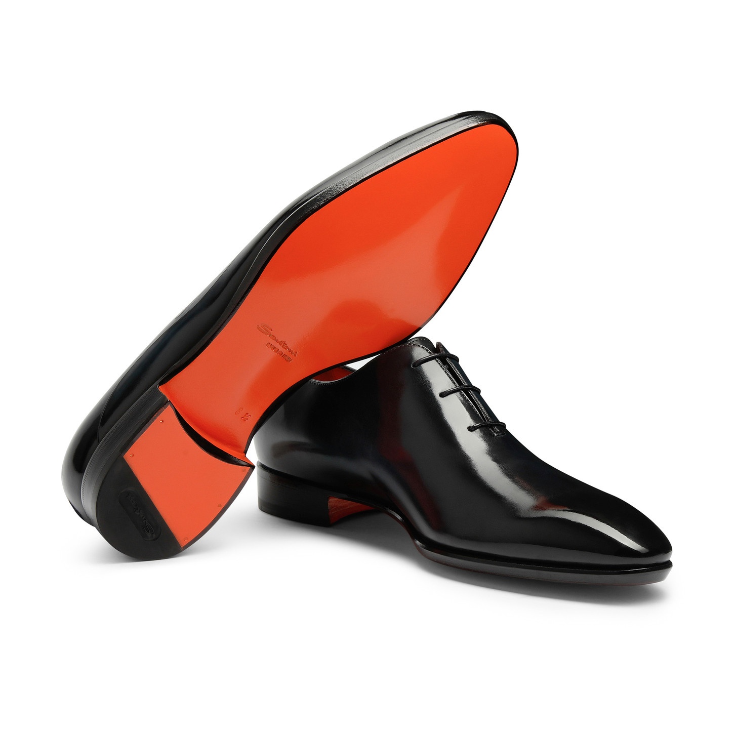 Men's blue leather Oxford shoe - 4
