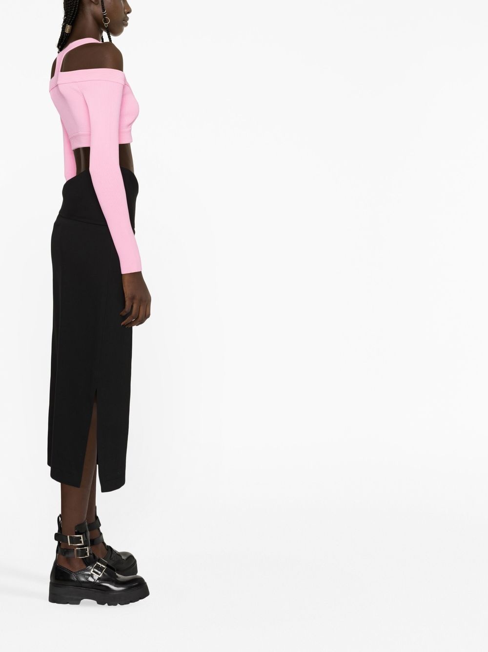 cut-out cropped top - 3