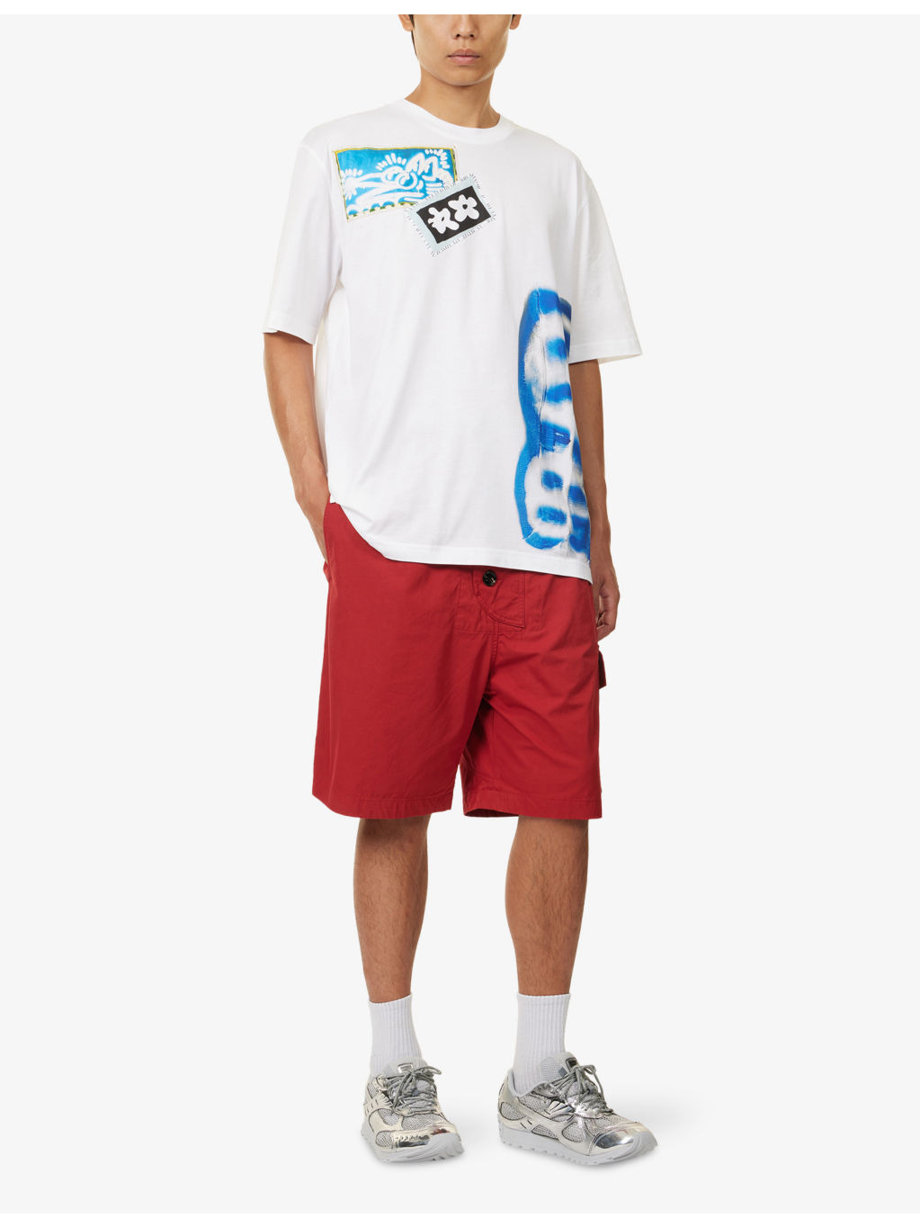 Mixed Media Patch Cotton-Jersey T-Shirt - 2