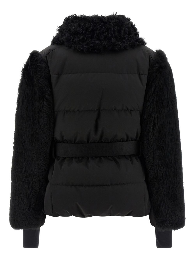 Moncler Grenoble Valdivian shearling belted-waist faux-fur jacket outlook