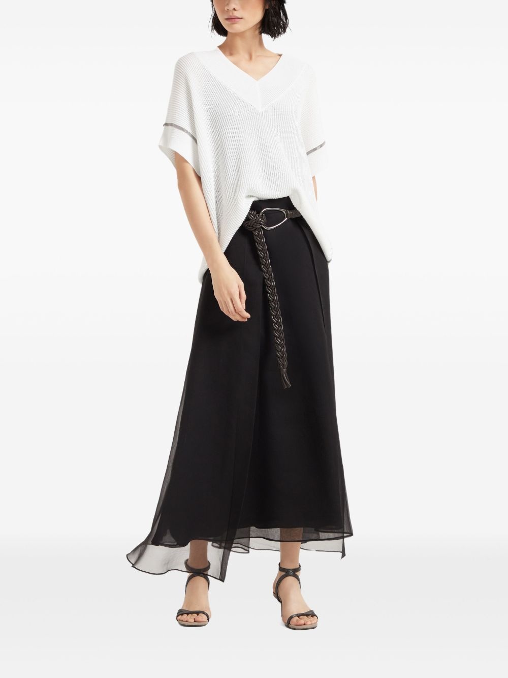 Monili-trim T-shirt - 2