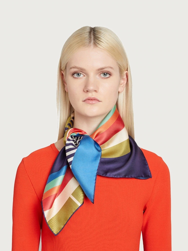 GANCINI PRINT SILK FOULARD - 2