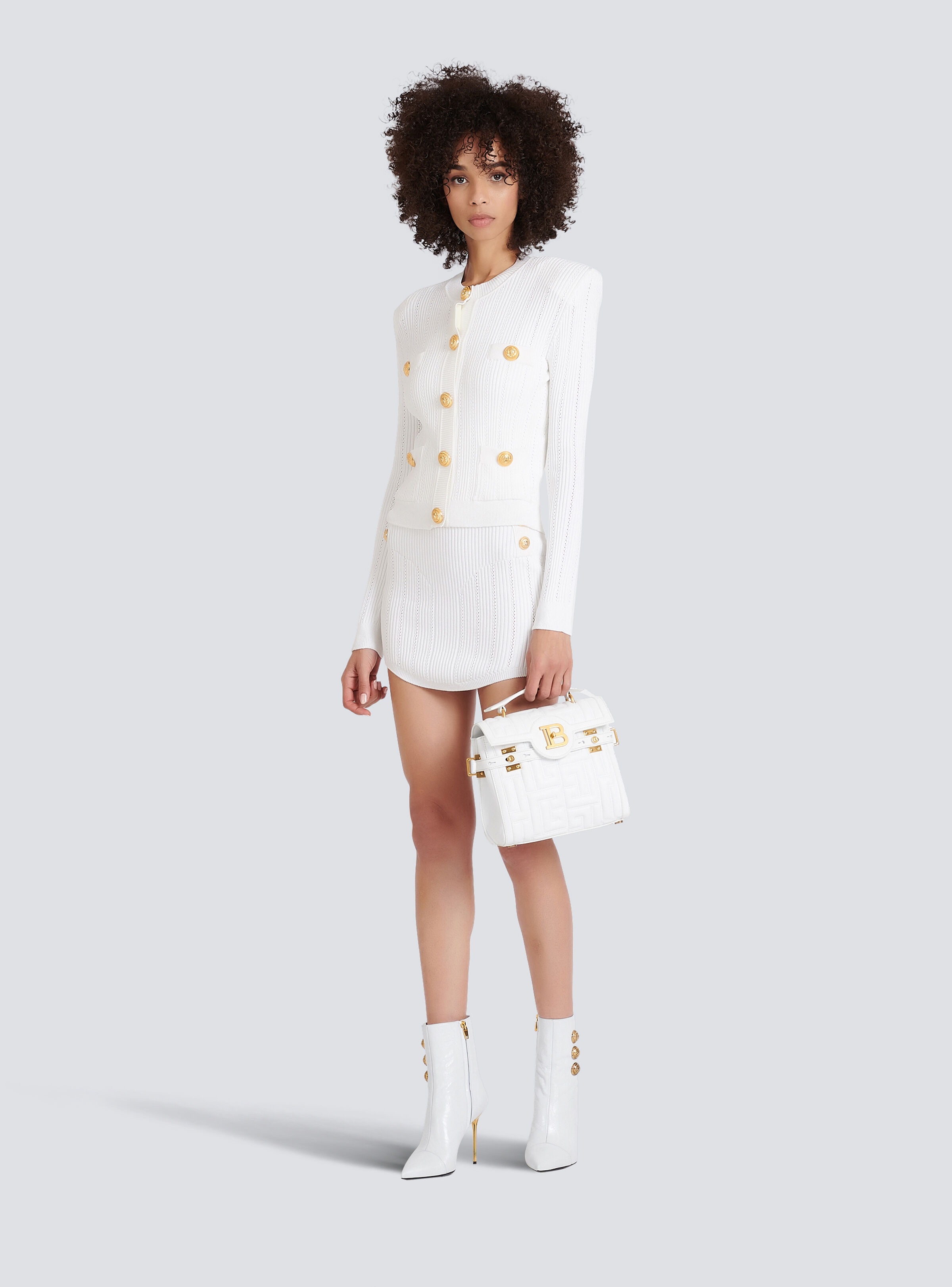 Knit cardigan with gold buttons - 2