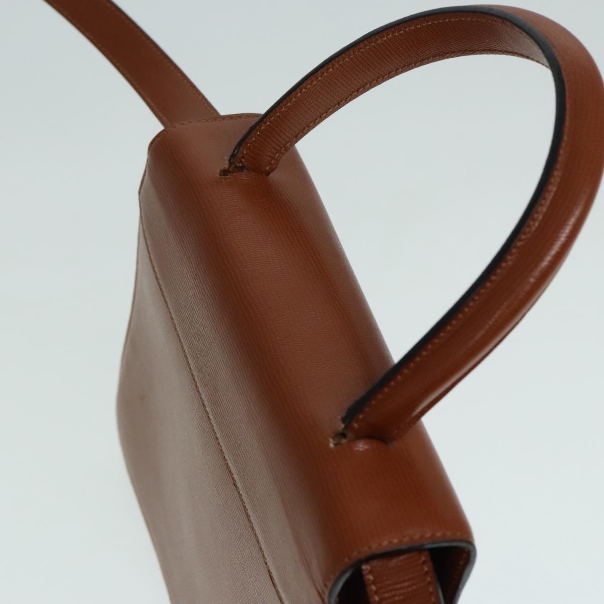 CELINE Hand Bag Leather Brown Gold - 6