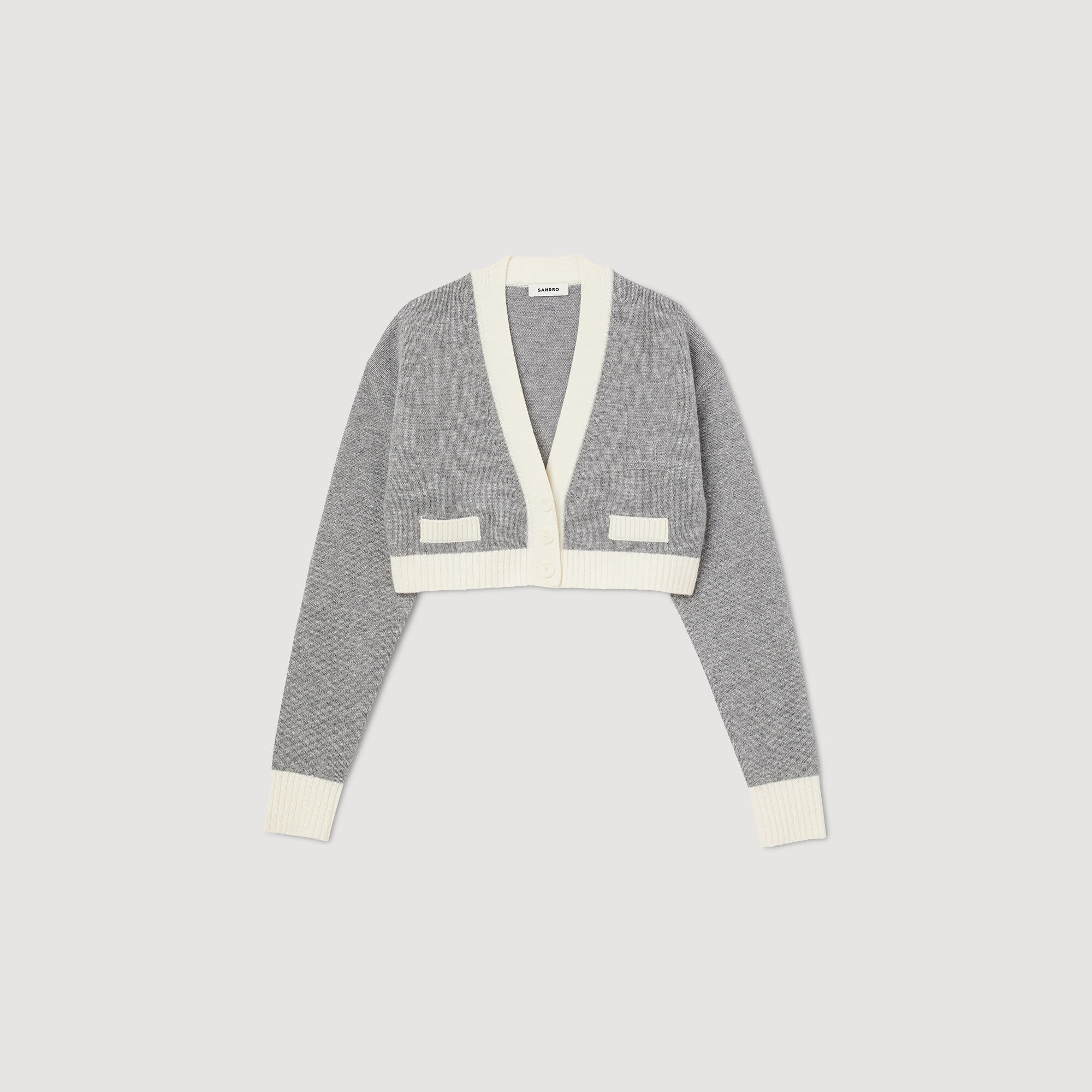 CROPPED KNITTED CARDIGAN - 1