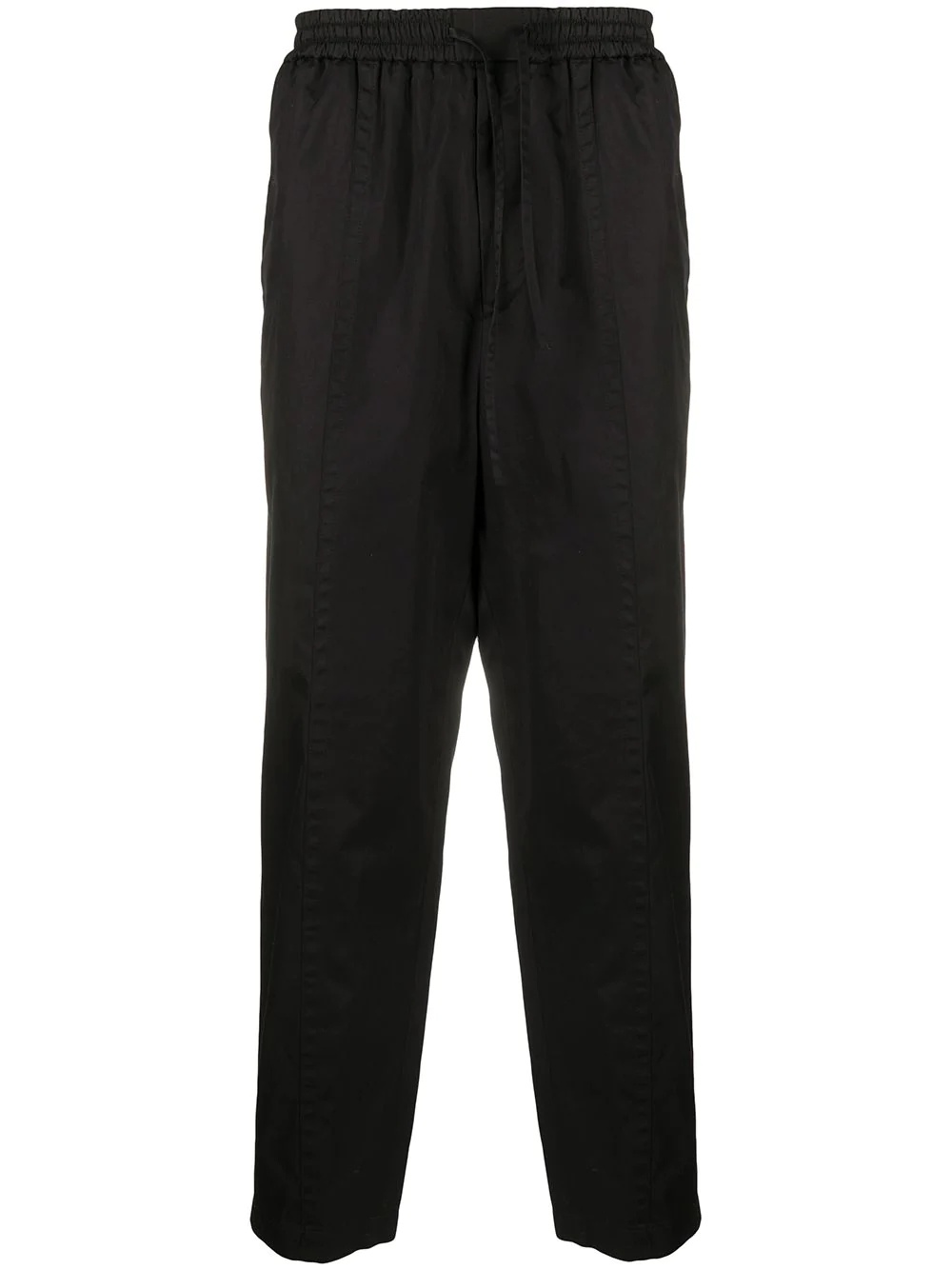 drawstring cropped tapered trousers - 1