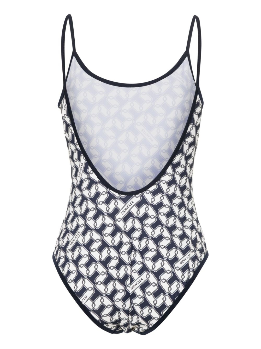 chain-link print swimsuit - 2
