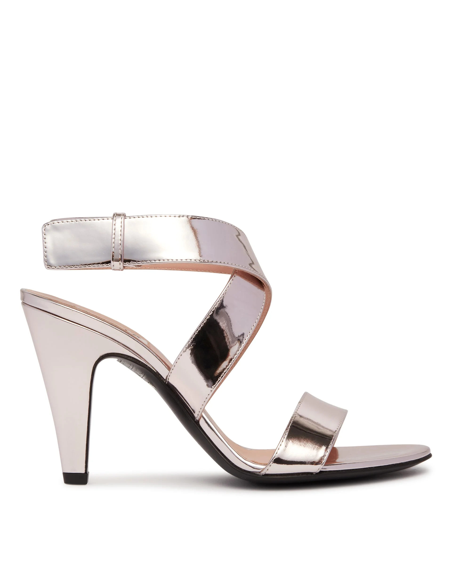 Silver Cone-Heel Sandals - 1