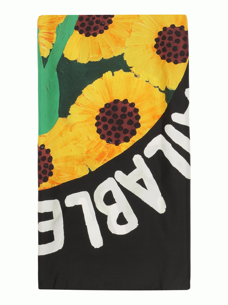 AVAILABLE IN SPACE SILK SCARF - BLACK 1