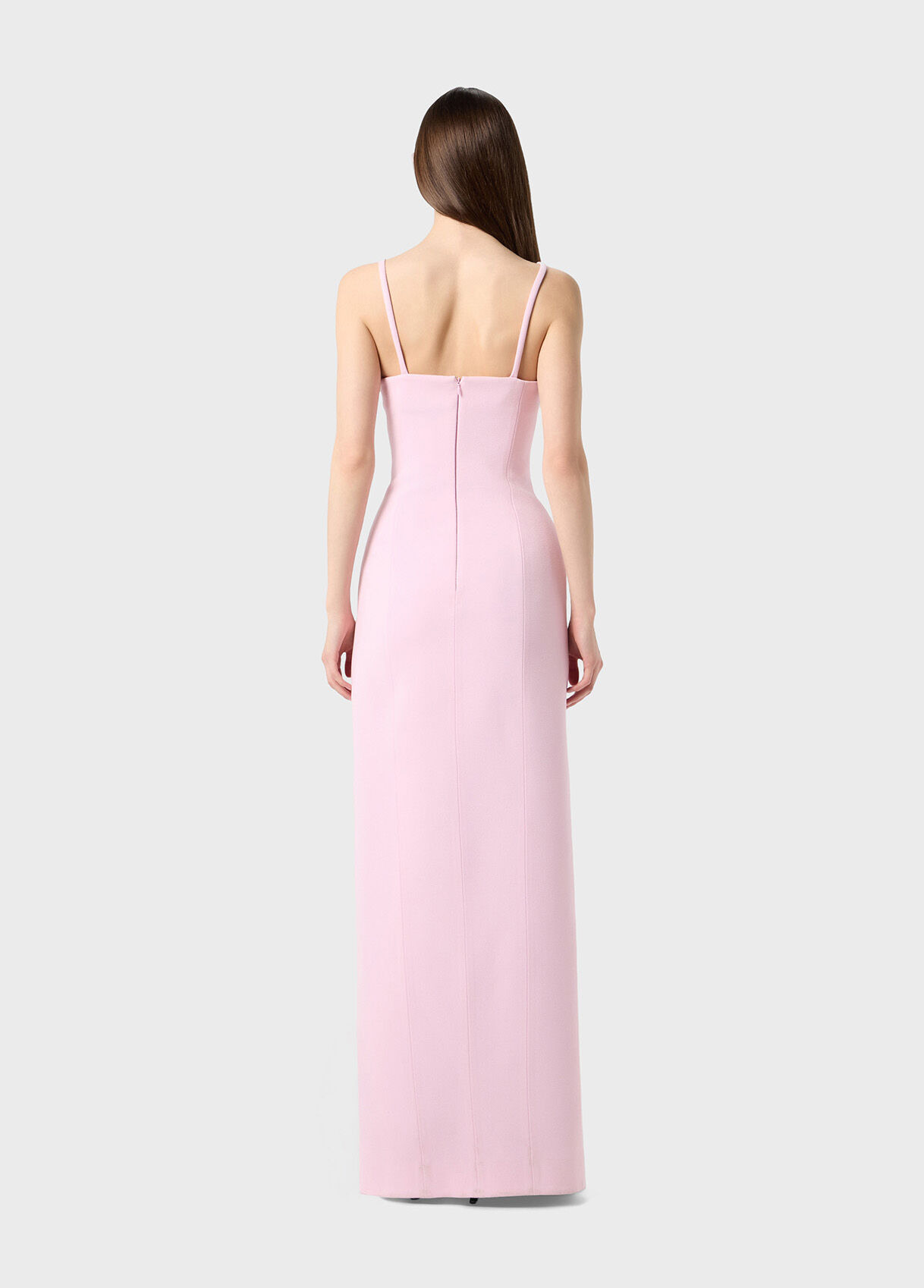 LONG CREPE DRESS WITH SLIT - 3