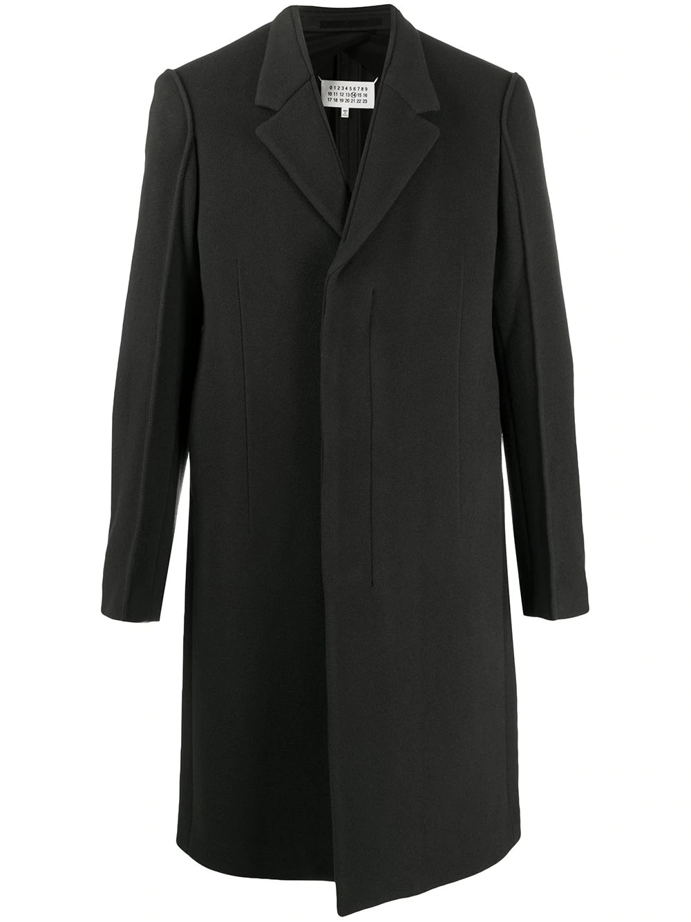 concealed fastening midi coat - 1