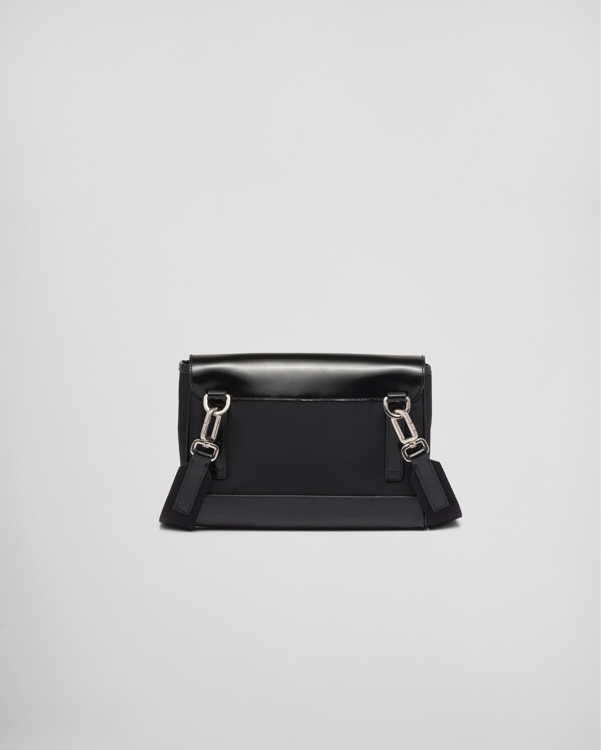 Re-Nylon and leather shoulder bag - 4