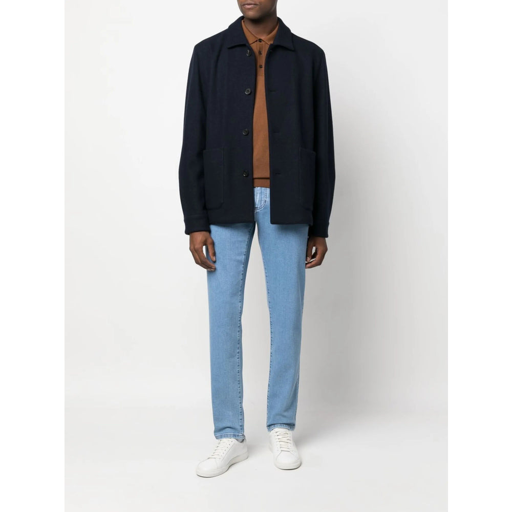 Zegna Blue Jackets - Shirt Jackets Men - 2