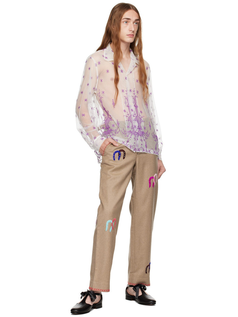 BODE Beige Horseshoe Trousers outlook