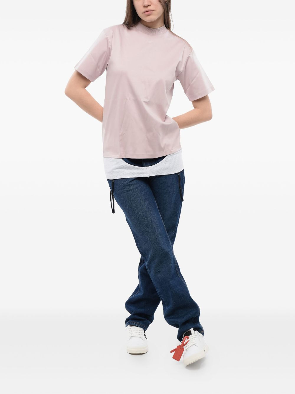 logo-embroidered cotton T-shirt - 2